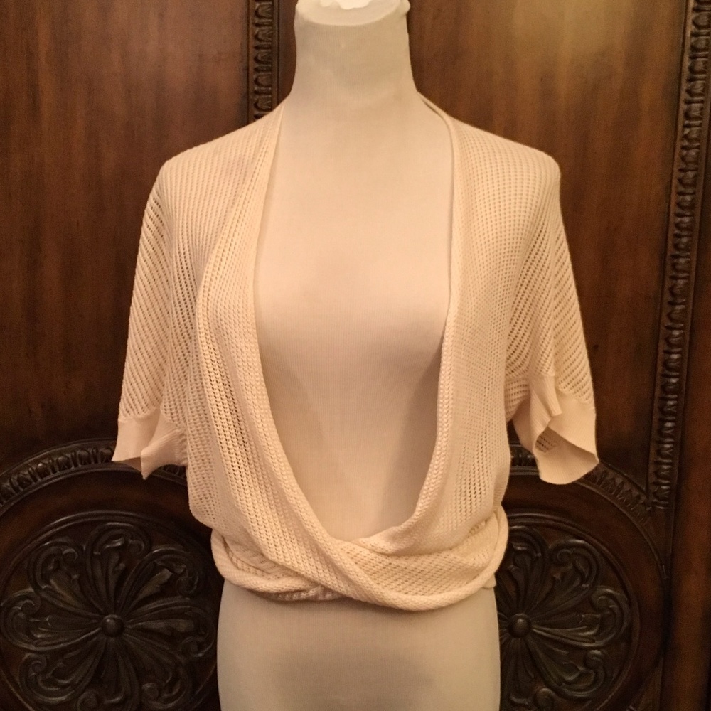 Short Sleeve Tie Wrap Knit Top